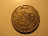 Foreign Coins: 1950 Great Britain 2 Shillings