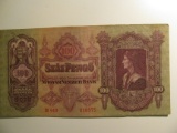 Foreign Currency: 1930 Hunagry 100 Pengo