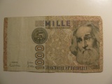 Foreign Currency: 1982 Italy 1,000 Lires