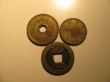 Foreign Coins: 3x Asian coins