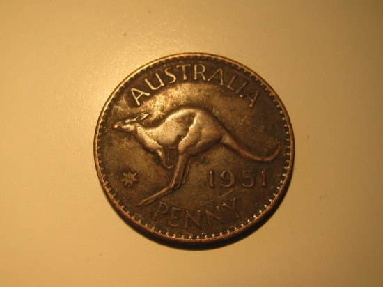 Foreign Coins: 1951 Australia Penny