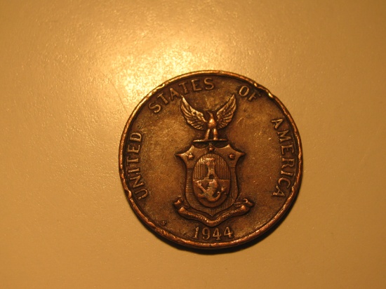 Foreign Coins: WWII 1944 Philippines 1 Centavo