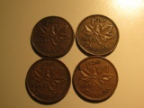 Foreign Coins: WWII Canada 1941, 42, 43 , 45 Cents