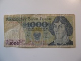 Foreign Currency: 1982 Poland 1000 Zlotch