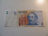 Foreign Currency: Argentina 2 Pesos