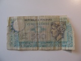 Foreign Currency: Italy 500 Lire (Damaged)