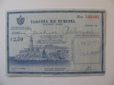 1956 Cuba $2.50 Tourist Card