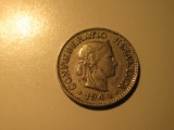 Foreign Coins: WWII 1944 Switzerland 10 Rappen