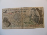 Foreign Currency: 1979 Colombia 20 Pesos Oro