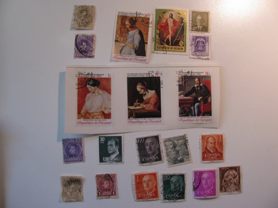 Vintage stamps set of: Spain, Burundi & Canada