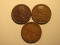 US Coins: 3x1924 Wheat Pennies
