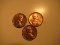 US Coins: 3xBU/Very clean 1964-D pennies