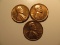 US Coins: 3xBU/Very clean 1964-D pennies