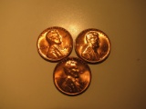 US Coins: 3xBU/Clean 1962 pennies