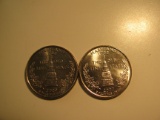 US Coins: 2xUNC 2000-P Maryland Quarters