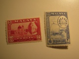 2 Malaya Unused  Stamp(s)