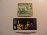 2 Malta Unused  Stamp(s)