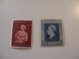 2 Netherlands Unused  Stamp(s)
