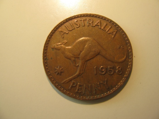Foreign Coins: 1958 Australia Penny