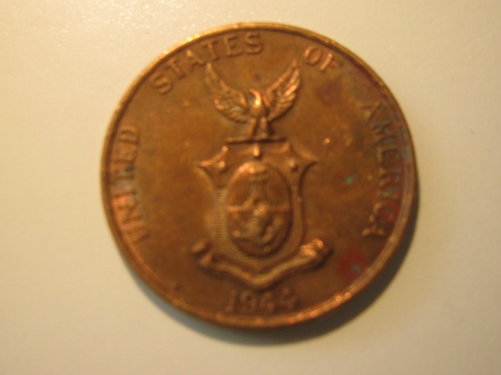 Foreign Coins: WWII 1944 Philippines 1 Centavo
