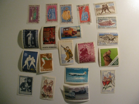 Vintage stamps set of: Romania & Senegal