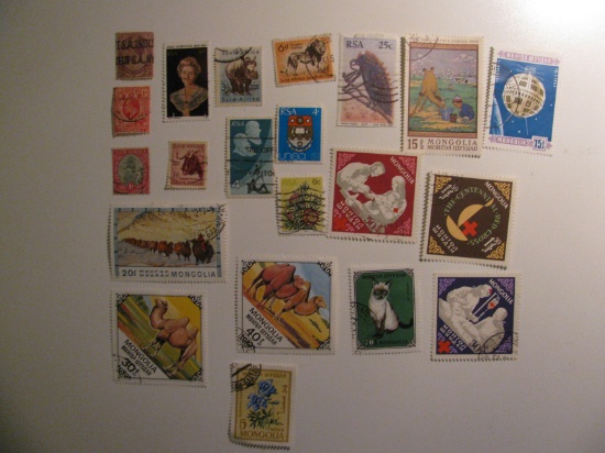 Vintage stamps set of: South Africa & Mongolia