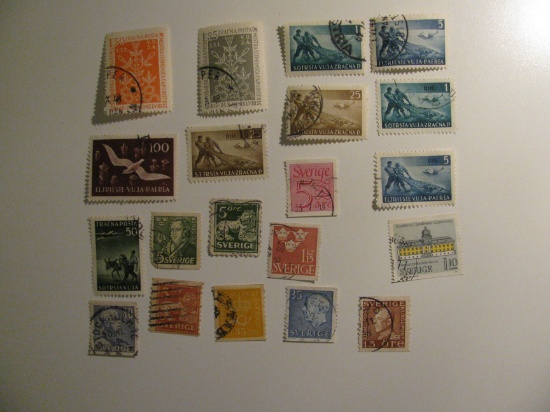 Vintage stamps set of: Sweden & Trieste