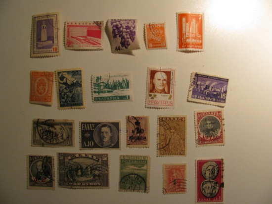 Vintage stamps set of: Greece & Bulgaria