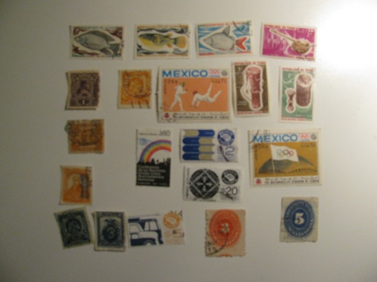 Vintage stamps set of: Mexico & Chad