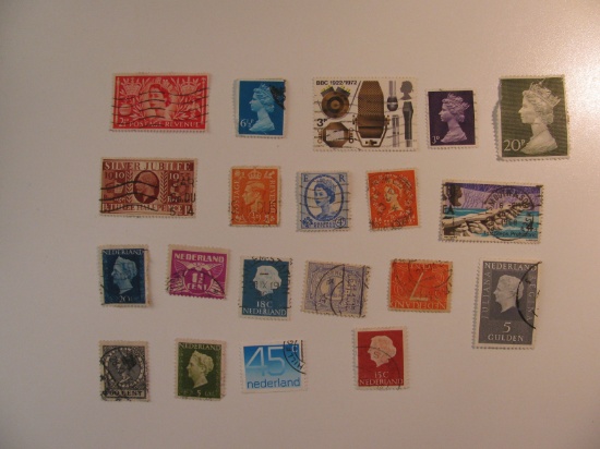 Vintage stamps set of: Netherlands & Great Britain