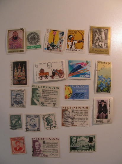 Vintage stamps set of: Phillipines & Poland