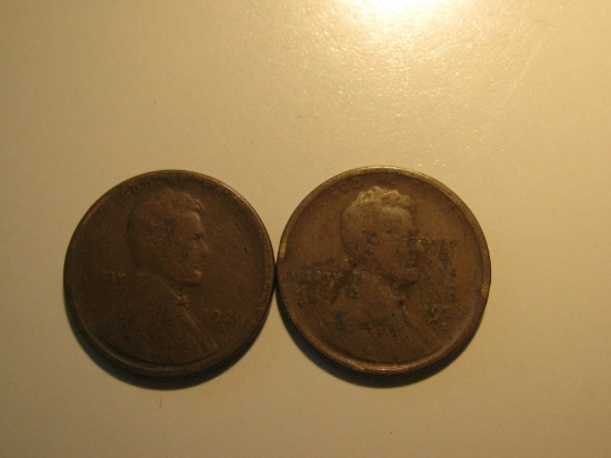 US Coins: 2x1920-S Wheat Penney