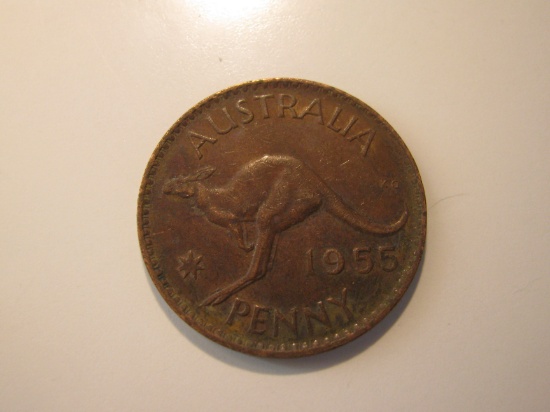 Foreign Coins: 1955 Australia Penny