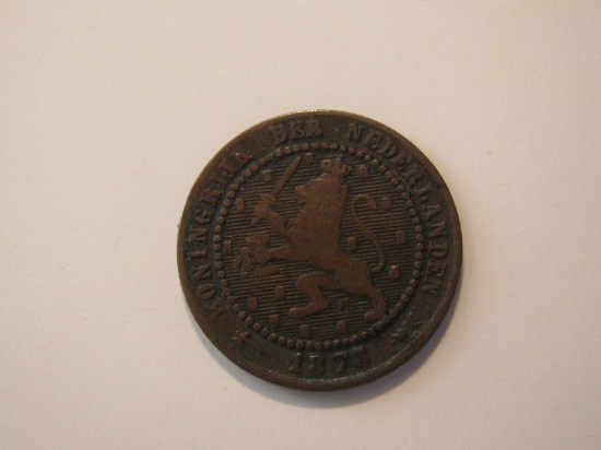 Foreign Coins: 1878 Netherlands 1 Cent