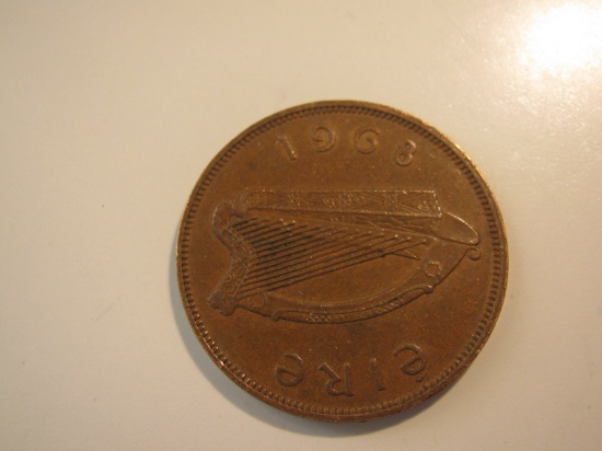 Foreign Coins:  1968 Ireland  Pence