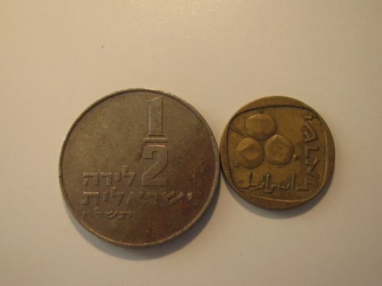 Foreign Coins: 2 Israel Coins