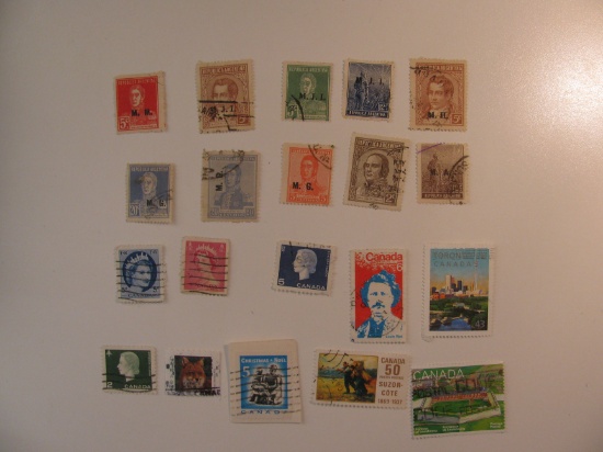 Vintage stamps set of: Canada & Argentina