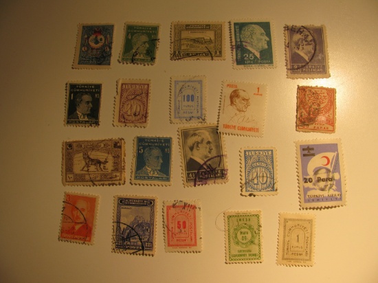Vintage stamps set of: Turkey