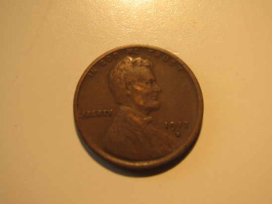 US Coins: 1x1917-D Penny