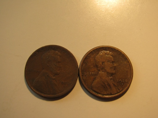 US Coins: 2x1929-S Wheat Pennies