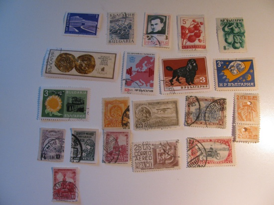Vintage stamps set of: Mexico & Bulgaria