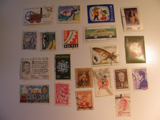 Vintage stamps set of: Phillipines & Poland