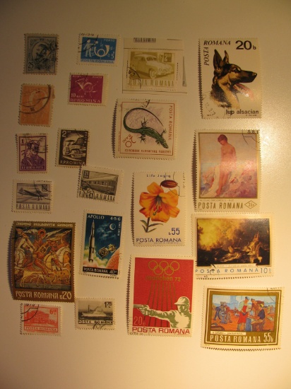 Vintage stamps set of: Romania