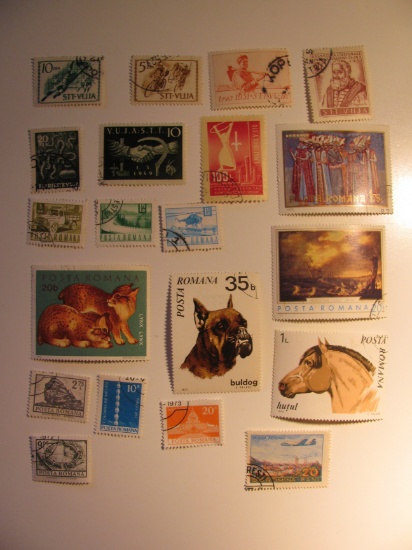 Vintage stamps set of: Trieste & Romania