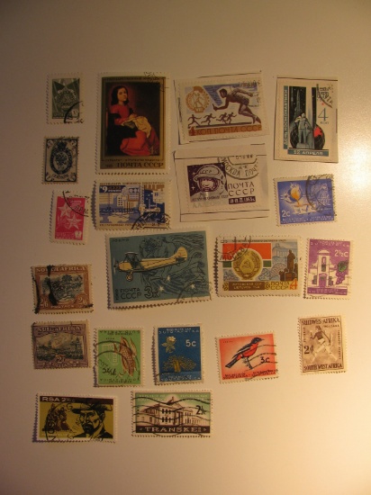 Vintage stamps set of: South Africa & USSR