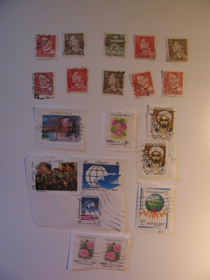 Vintage stamps set of: Denmark & Iran