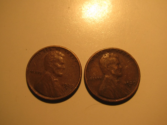 US Coins: 2x1920-S Wheat Pennies