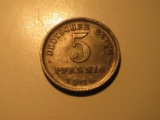 Foreign Coins: WWI 1916 Germany 5 Pfennig