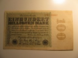 Foreign Currency: 1923 Germany 100 Million Mark