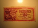 Foreign Currency: 1978 Yugoslavia 100 Dinara